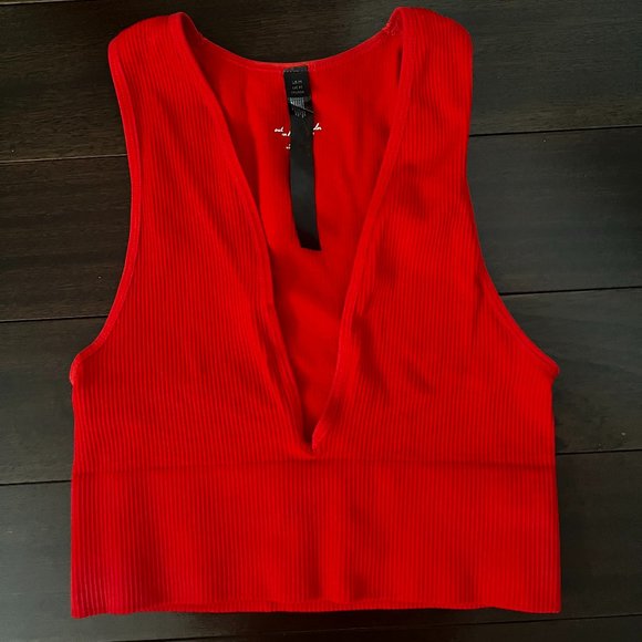 Out From Under Hailey Seamless Plunging Bra Top Red - Picture 2 of 4